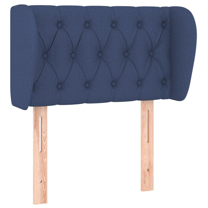 Tăblie de pat cu aripioare, albastru, 83x23x78/88 cm  textil - WALTI WALTI