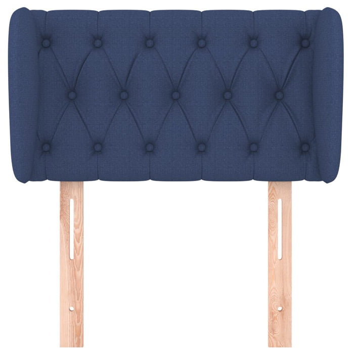 Tăblie de pat cu aripioare, albastru, 83x23x78/88 cm  textil - WALTI WALTI