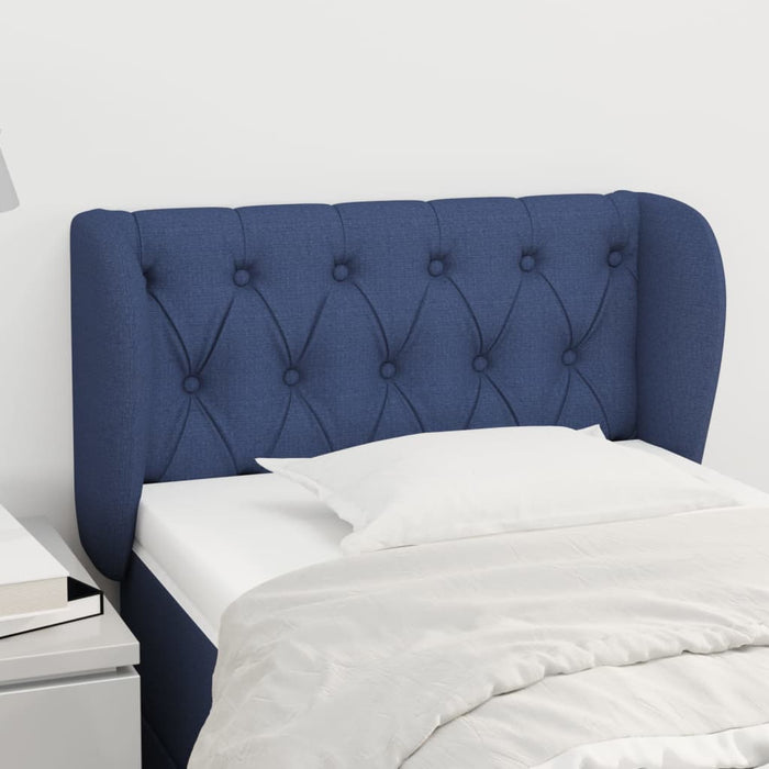 Tăblie de pat cu aripioare, albastru, 83x23x78/88 cm  textil - WALTI WALTI