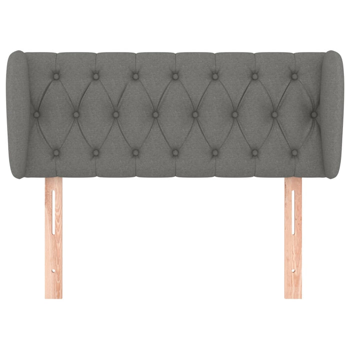 Tăblie de pat cu aripioare gri închis 93x23x78/88 cm textil - WALTI WALTI