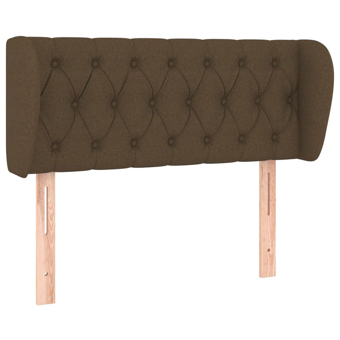 Tăblie de pat cu aripioare maro închis 93x23x78/88 cm textil WALTI