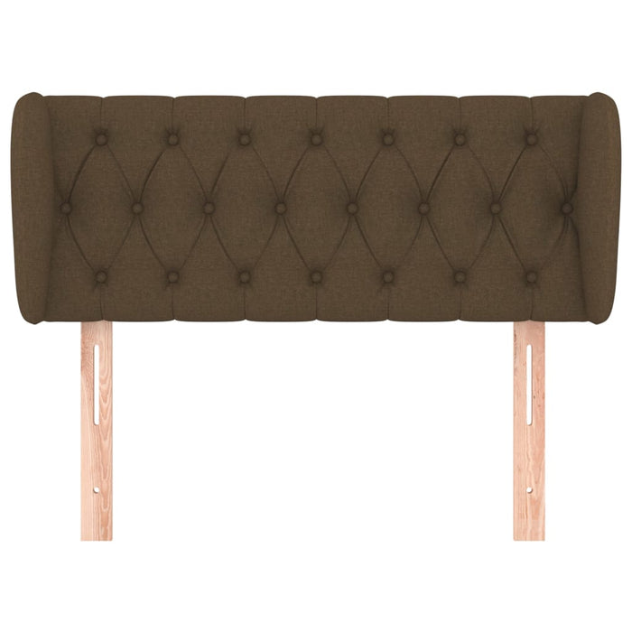Tăblie de pat cu aripioare maro închis 93x23x78/88 cm textil WALTI