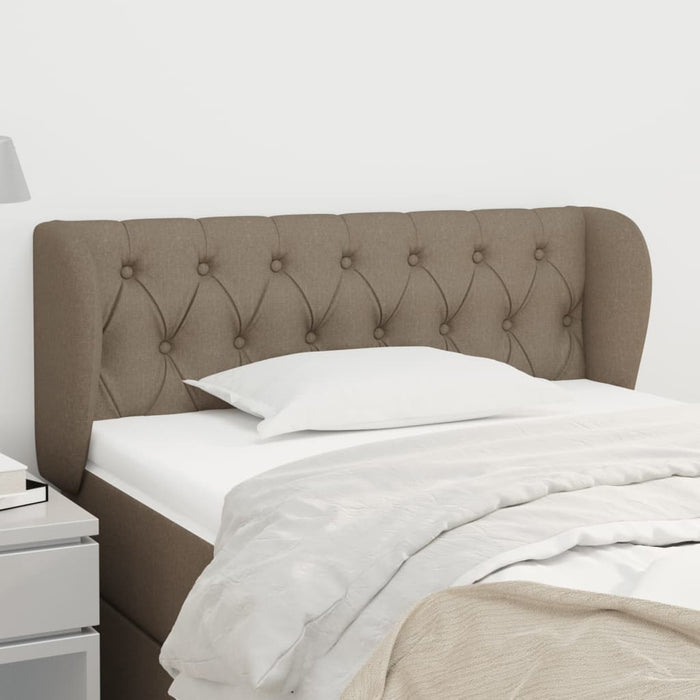 Tăblie de pat cu aripioare gri taupe 93x23x78/88 cm textil - WALTI WALTI