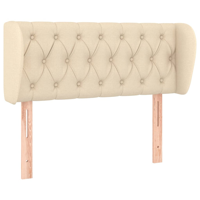 Tăblie de pat cu aripioare crem 93x23x78/88 cm textil - WALTI WALTI