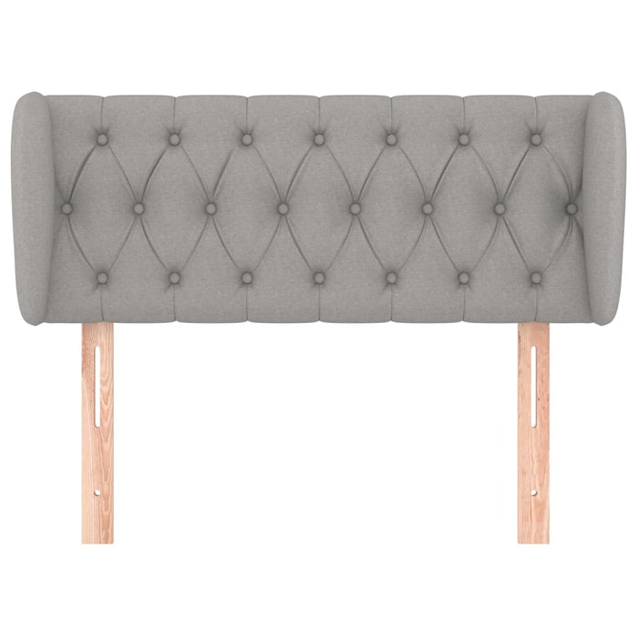 Tăblie de pat cu aripioare gri deschis 103x23x78/88 cm textil - WALTI WALTI