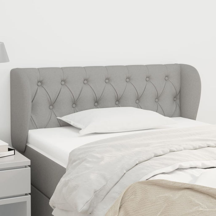 Tăblie de pat cu aripioare gri deschis 103x23x78/88 cm textil - WALTI WALTI