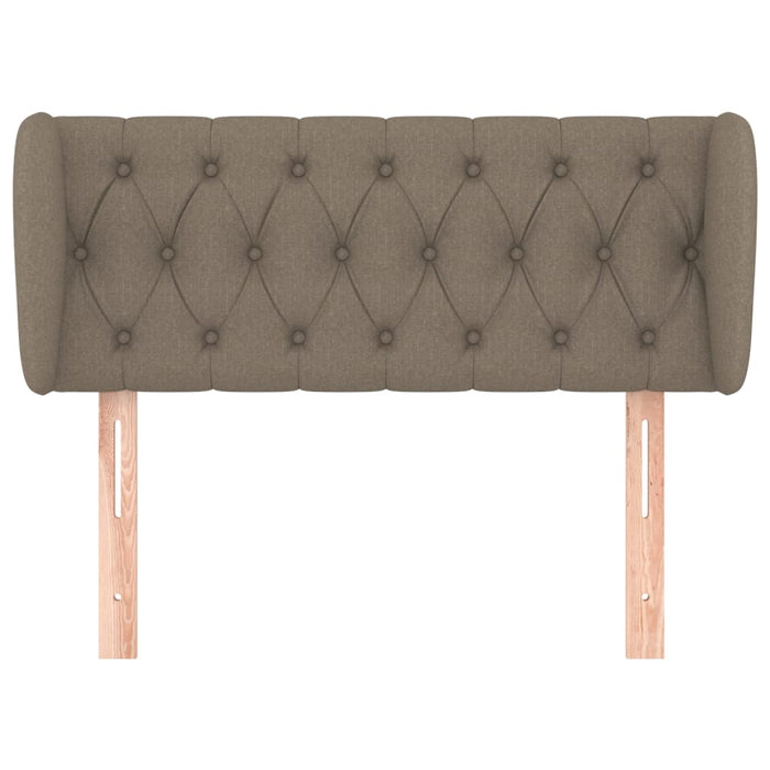 Tăblie de pat cu aripioare gri taupe 103x23x78/88 cm textil - WALTI WALTI