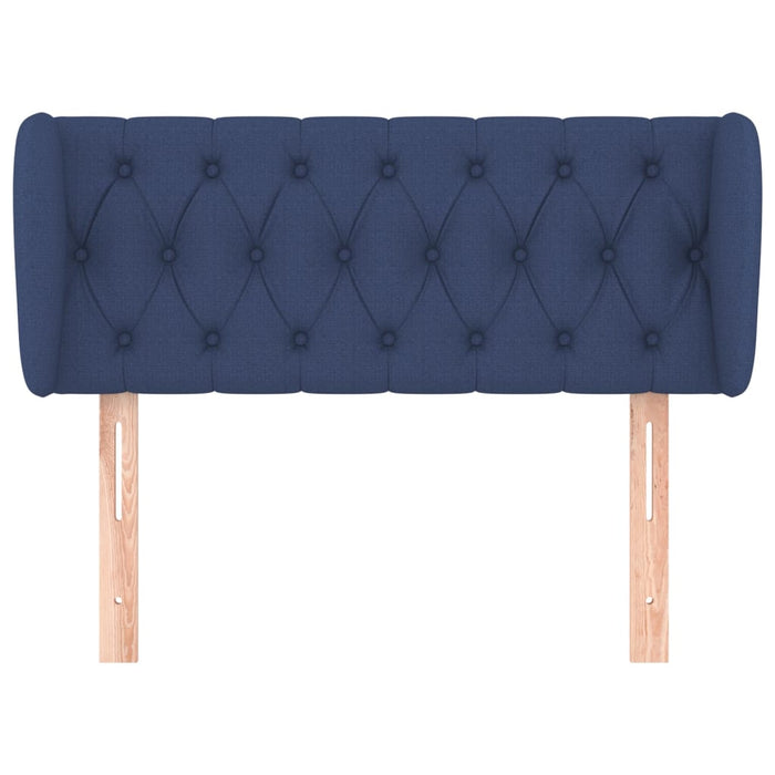Tăblie de pat cu aripioare, albastru, 103x23x78/88 cm textil - WALTI WALTI