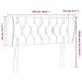 Tăblie de pat cu aripioare, albastru, 103x23x78/88 cm textil - WALTI WALTI