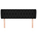 Tăblie de pat cu aripioare negru 147x23x78/88 cm textil - WALTI WALTI