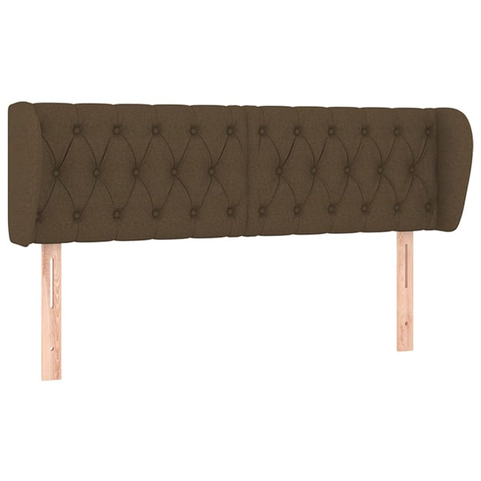 Tăblie de pat cu aripioare maro închis 147x23x78/88 cm textil - WALTI WALTI