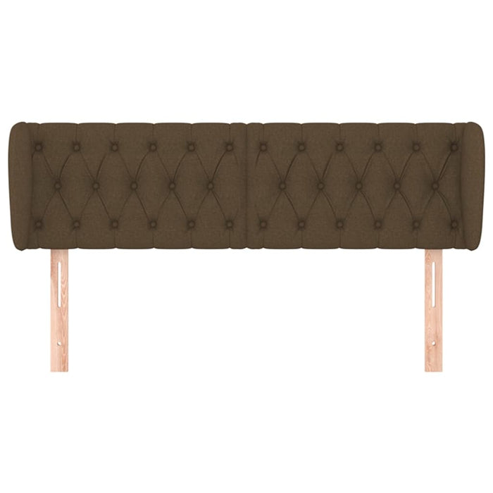 Tăblie de pat cu aripioare maro închis 147x23x78/88 cm textil - WALTI WALTI