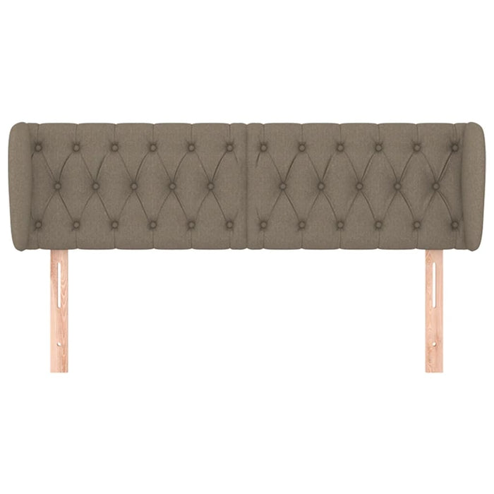 Tăblie de pat cu aripioare gri taupe 147x23x78/88 cm textil - WALTI WALTI