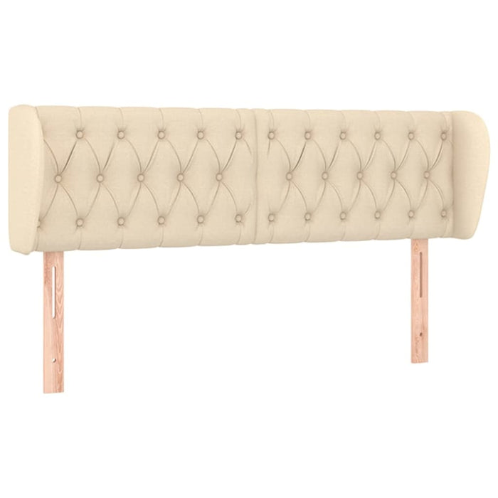 Tăblie de pat cu aripioare crem 147x23x78/88 cm material textil - WALTI WALTI