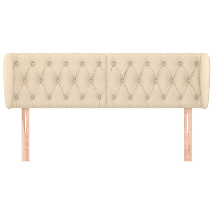 Tăblie de pat cu aripioare crem 147x23x78/88 cm material textil - WALTI WALTI