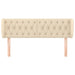 Tăblie de pat cu aripioare crem 147x23x78/88 cm material textil - WALTI WALTI