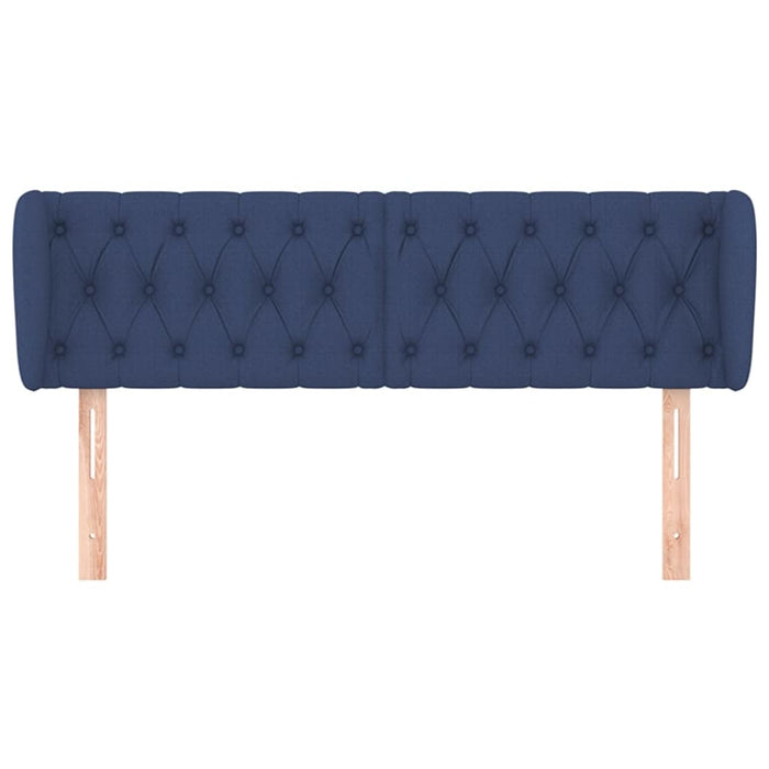 Tăblie de pat cu aripioare, albastru, 147x23x78/88 cm textil - WALTI WALTI