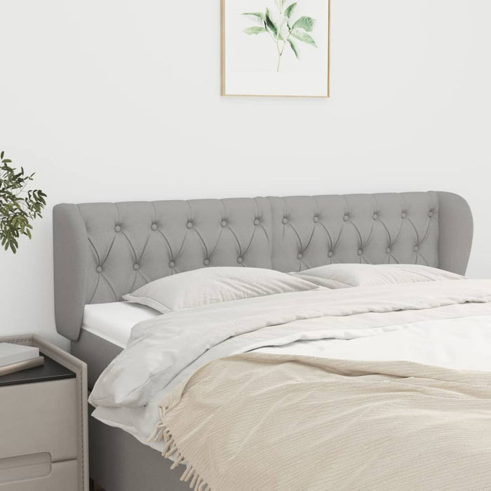 Tăblie de pat cu aripioare gri deschis 163x23x78/88 cm textil - WALTI WALTI