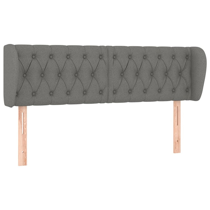 Tăblie de pat cu aripioare gri închis 163x23x78/88 cm textil - WALTI WALTI