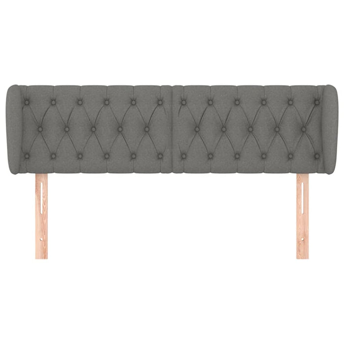 Tăblie de pat cu aripioare gri închis 163x23x78/88 cm textil - WALTI WALTI