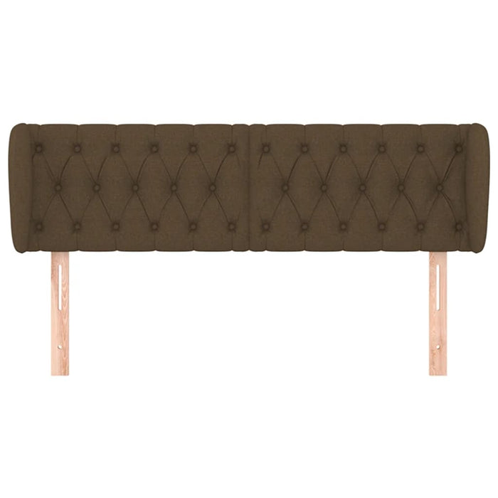 Tăblie de pat cu aripioare maro închis 163x23x78/88 cm textil - WALTI WALTI