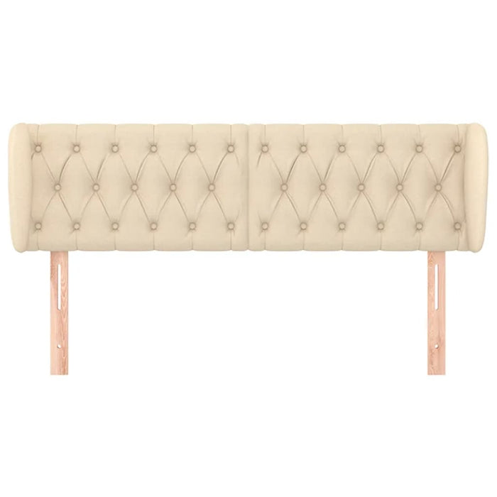 Tăblie de pat cu aripioare crem 163x23x78/88 cm material textil - WALTI WALTI