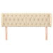 Tăblie de pat cu aripioare crem 163x23x78/88 cm material textil - WALTI WALTI