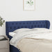 Tăblie de pat cu aripioare, albastru, 163x23x78/88 cm textil - WALTI WALTI