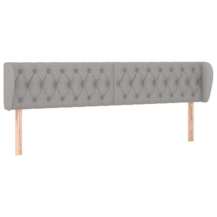 Tăblie de pat cu aripioare gri deschis 183x23x78/88 cm textil - WALTI WALTI