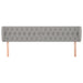 Tăblie de pat cu aripioare gri deschis 183x23x78/88 cm textil - WALTI WALTI
