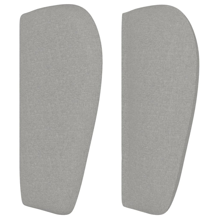 Tăblie de pat cu aripioare gri deschis 183x23x78/88 cm textil - WALTI WALTI