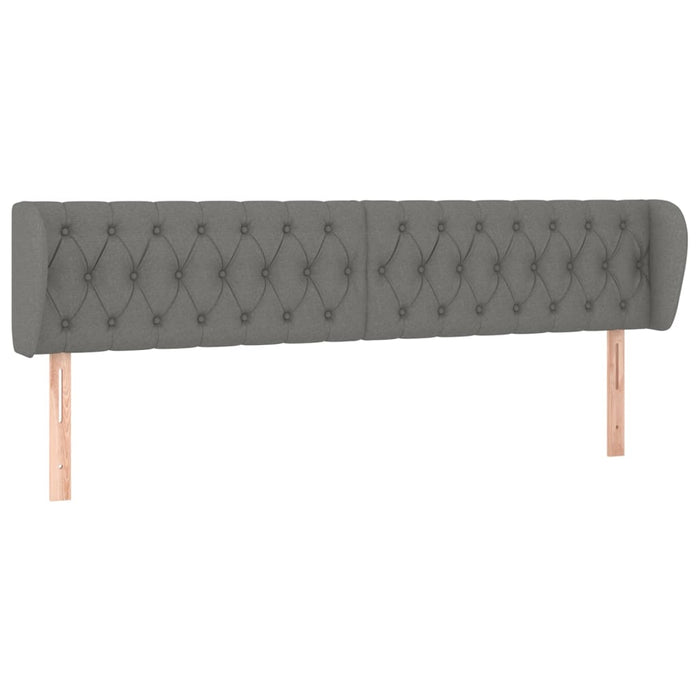 Tăblie de pat cu aripioare gri închis 183x23x78/88 cm textil - WALTI WALTI