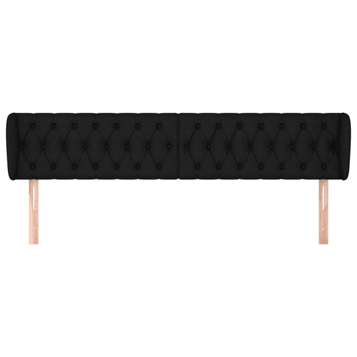 Tăblie de pat cu aripioare negru 183x23x78/88 cm textil - WALTI WALTI