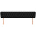 Tăblie de pat cu aripioare negru 183x23x78/88 cm textil - WALTI WALTI