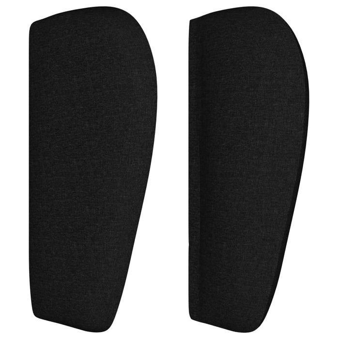 Tăblie de pat cu aripioare negru 183x23x78/88 cm textil - WALTI WALTI