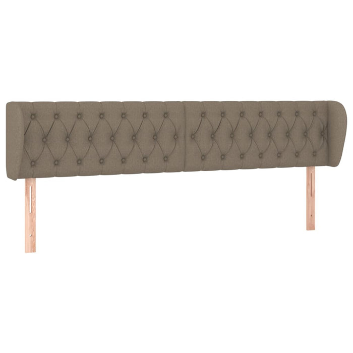 Tăblie de pat cu aripioare gri taupe 183x23x78/88 cm textil - WALTI WALTI