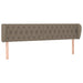 Tăblie de pat cu aripioare gri taupe 183x23x78/88 cm textil - WALTI WALTI