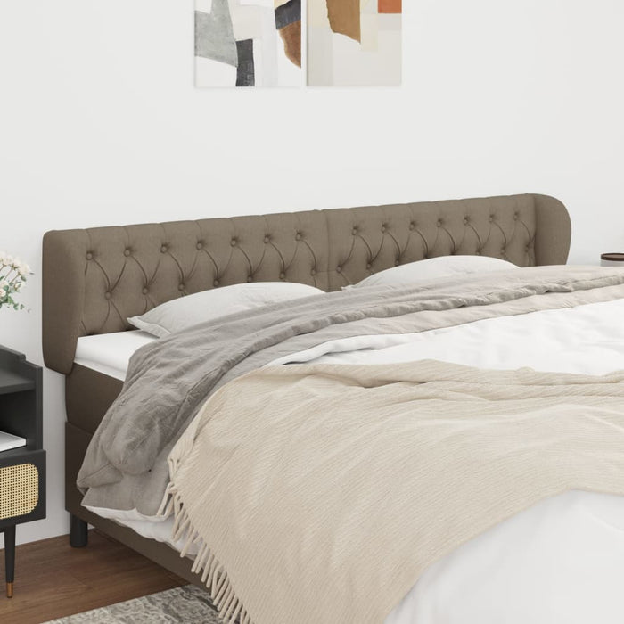 Tăblie de pat cu aripioare gri taupe 183x23x78/88 cm textil - WALTI WALTI