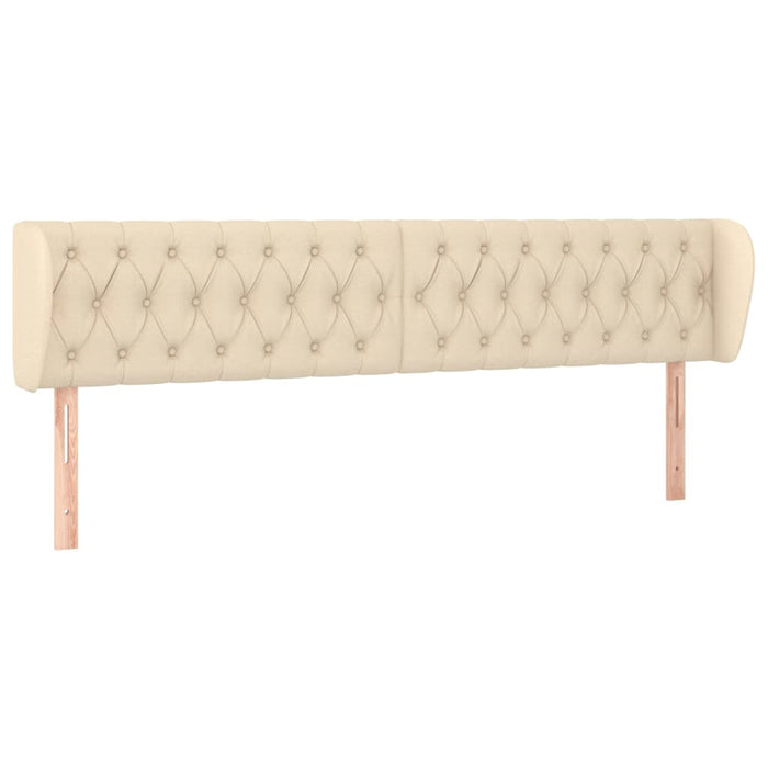 Tăblie de pat cu aripioare crem 183x23x78/88 cm material textil - WALTI WALTI