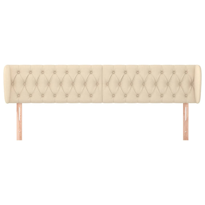 Tăblie de pat cu aripioare crem 183x23x78/88 cm material textil - WALTI WALTI