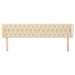 Tăblie de pat cu aripioare crem 183x23x78/88 cm material textil - WALTI WALTI