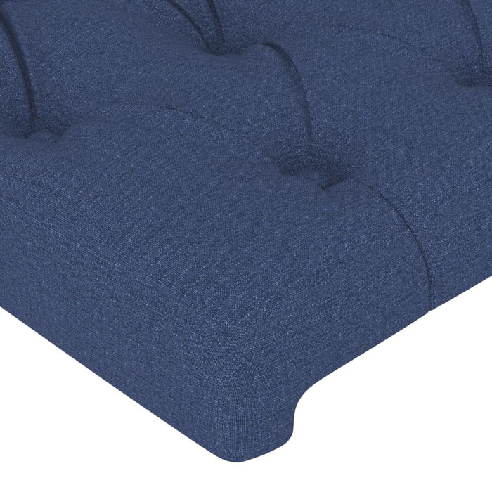 Tăblie de pat cu aripioare, albastru, 183x23x78/88 cm textil - WALTI WALTI