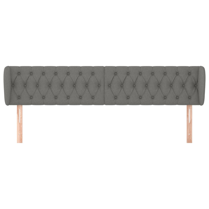 Tăblie de pat cu aripioare gri închis 203x23x78/88 cm textil - WALTI WALTI
