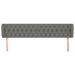 Tăblie de pat cu aripioare gri închis 203x23x78/88 cm textil - WALTI WALTI