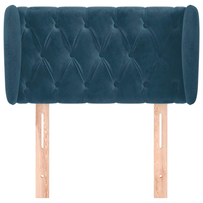 Tăblie pat cu aripioare albastru închis 83x23x78/88 cm catifea - WALTI WALTI