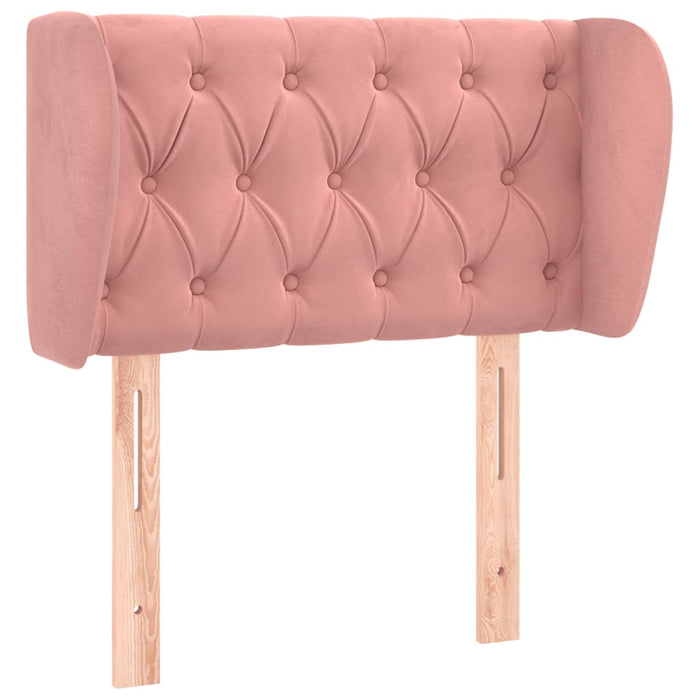 Tăblie de pat cu aripioare roz 83x23x78/88 cm catifea - WALTI WALTI