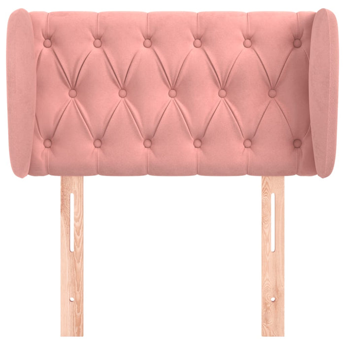 Tăblie de pat cu aripioare roz 83x23x78/88 cm catifea - WALTI WALTI