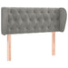 Tăblie de pat cu aripioare gri deschis 93x23x78/88 cm catifea - WALTI WALTI