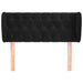 Tăblie de pat cu aripioare negru 93x23x78/88 cm catifea - WALTI WALTI