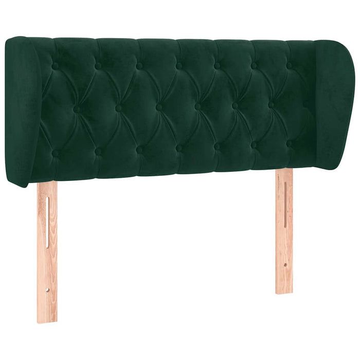Tăblie de pat cu aripioare verde închis 93x23x78/88 cm catifea - WALTI WALTI